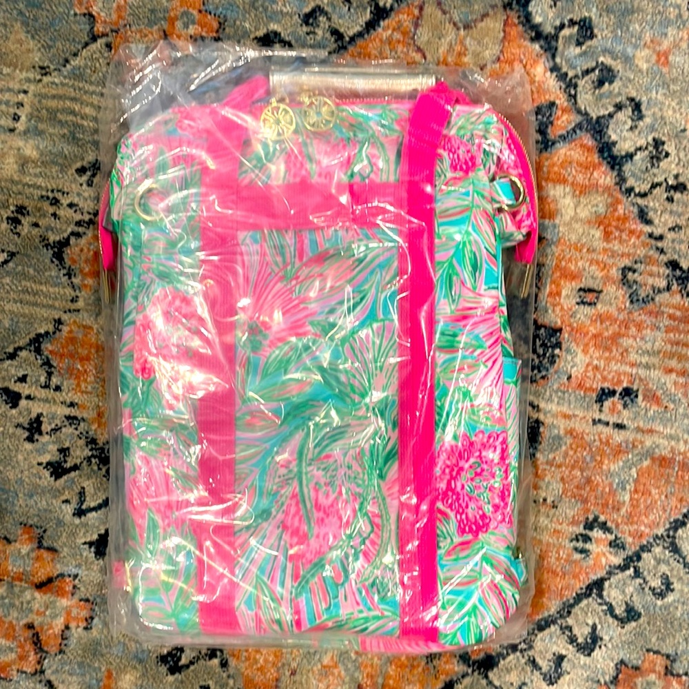 Lilly Pulitzer “coming in hot” backpack cooler